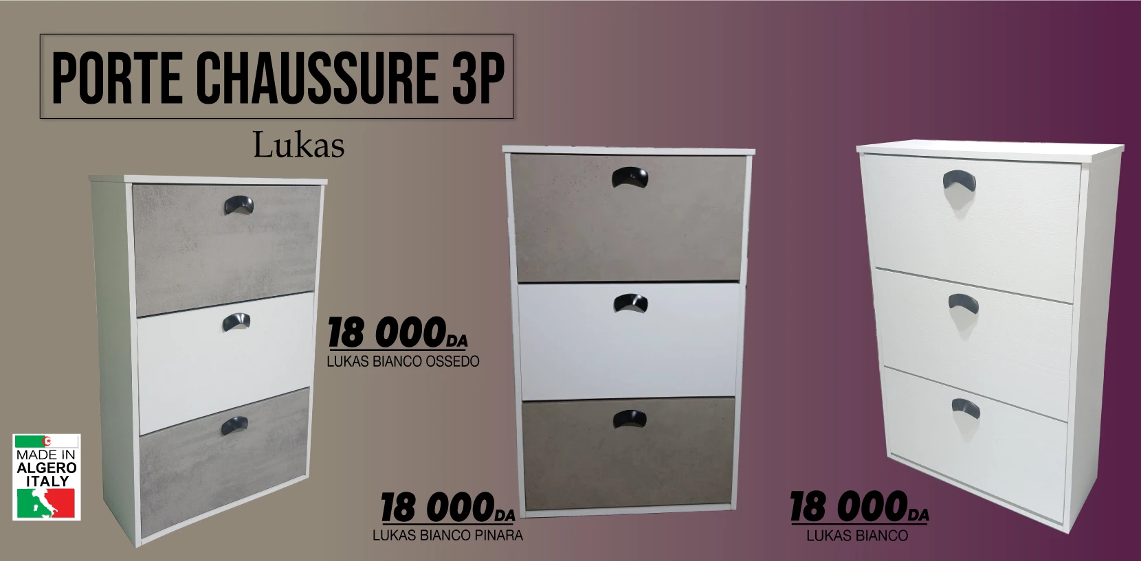 Porte chaussures 3 tiroir