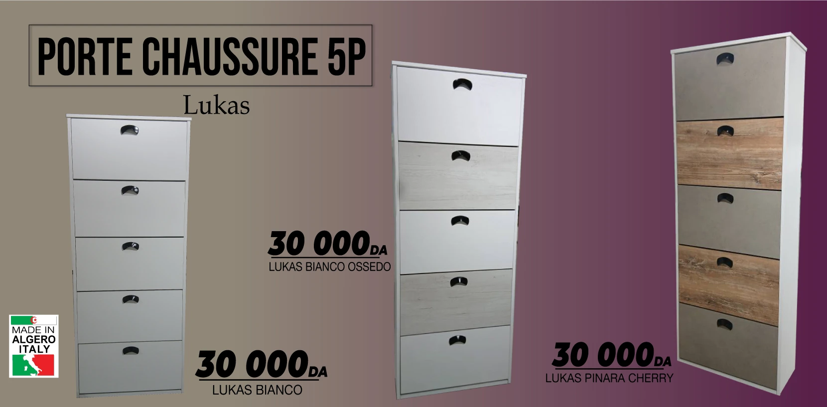 Porte chaussures 5 tiroir